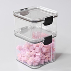 Pote Hermetico Conserva Tampa Com Trava Kit 2 Unidades Acrili