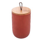 Pote Hermético De Cerâmica Com Tampa De Bambu 3 Peças - Lyor