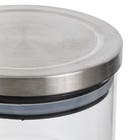 Pote Hermético De Vidro  Borossilicato Tampa Prata 370 Ml - Mimo Style