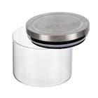 Pote Hermético De Vidro  Borossilicato Tampa Prata 370 Ml - Mimo Style
