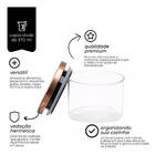 Pote Hermético De Vidro Borossilicato Tampa Bronze 370 Ml - M