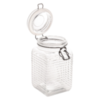 Pote Hermético De Vidro Com Fecho Em Metal Preto 1,330l - Lyor