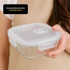 Pote Hermético De Vidro Quadrado 520 Ml
