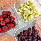 Pote Hermético De Vidro Quadrado Com Tampa De Bambu 300ml - C