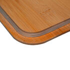 Pote Hermético De Vidro Quadrado Com Tampa De Bambu 500ml - C