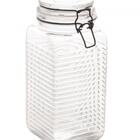 Pote Hermético De Vidro Trava Metal Preto 800 Ml - Lyor