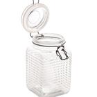 Pote Hermético De Vidro Trava Metal Preto 800 Ml - Lyor