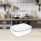 Pote Hermético Em Vidro Retangular Brinox Lock Stock 1 Litro