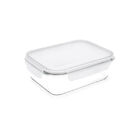 Pote Hermético Em Vidro Retangular Brinox Lock Stock 1 Litro