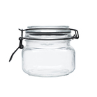 Pote Hermético Em Vidro Urban Square 500ml Preto