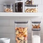 Pote Hermético Gaveta Prateleira Armário C/ Tampa 340ml Cinza