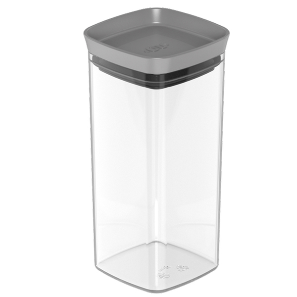 Pote Hermético Gaveta Prateleira Armário C/ Tampa 340ml Cinza