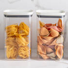 Pote Hermético Grande Retangular Com Tampa 2,3 Litros Porta M