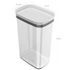 Pote Hermético Grande Retangular Com Tampa 2,3 Litros Porta M