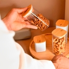 Pote Hermético Keep 0,34L Bambu 6,5x6,5x13,5cm OU