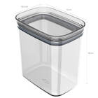 Pote Hermético Médio Retangular Com Tampa 1,5 Litros Porta Ma