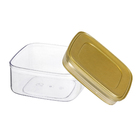 Pote Hermetico Quadrado 425 ML - Dourado Fosco