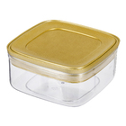 Pote Hermetico Quadrado 425 ML - Dourado Fosco
