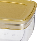 Pote Hermetico Quadrado 425 ML - Dourado Fosco