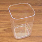 Pote Hermético Quadrado Acrílico 600 Ml - Conjunto Com 4