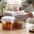 Pote Hermético Quadrado Acrílico 600 Ml - Conjunto Com 4