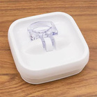 Pote Hermético Quadrado Acrílico 600 Ml - Conjunto Com 4