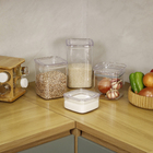 Pote  Hermético Quadrado Com Tampa Transparente Vedação Tripla Pote 1,7L Arthi