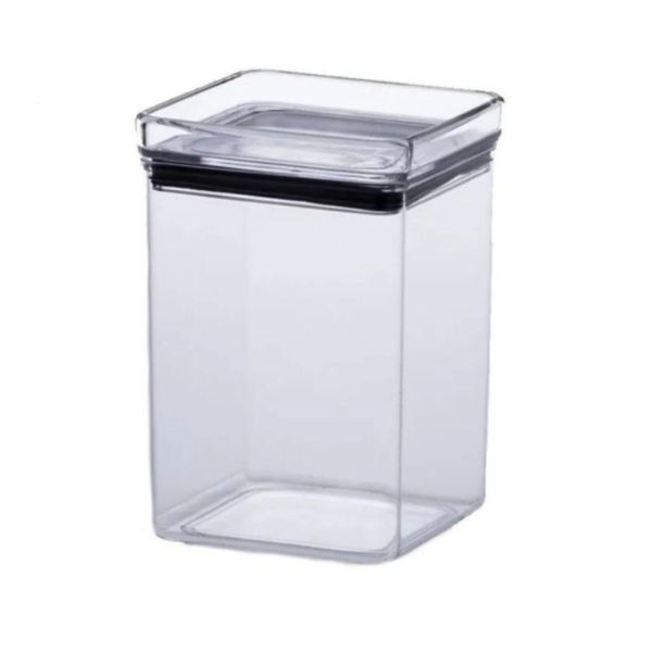 Pote Hermético Quadrado Empilhável 1000 Ml Cristal Paramount