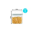 Pote Hermético Quadrado Lock Vácuo Acrílico Premium 1litro -