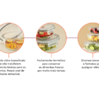 Pote Hermético Redondo Em Vidro Brinox Lock Stock 400ml