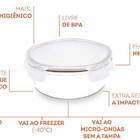 Pote Hermético Redondo Em Vidro Brinox Lock Stock 950ml