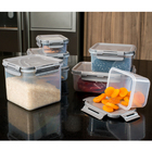 Pote Hermético Retangular 870ml Trava Ou Click Lanche Chumbo