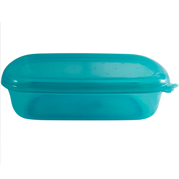 Pote Hermético Retangular Capacidade 1900ml Verde Tiffany