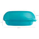 Pote Hermético Retangular Capacidade 1900ml Verde Tiffany