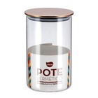 Pote Hermético Vidro  Borossilicato Tampa Inox 1 Litro