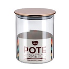 Pote Hermético Vidro  Borossilicato Tampa Inox 700ml -