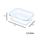 Pote Hermético Vidro Borossilicato Resistente A Calor Com Tam