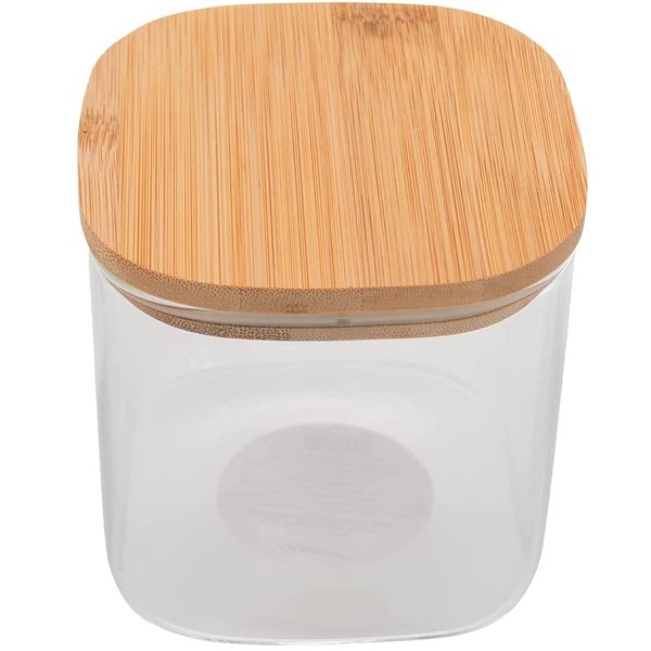 Pote Hermetico Vidro Borossilicato Tampa De Bambu 750ml Mimo