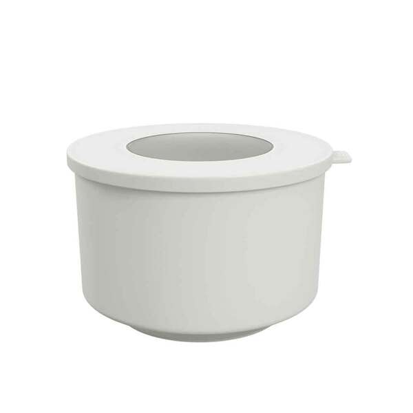 Pote Hoop 1 Litro 16,5 Cm Em Polipropileno Branco Coza 10154/