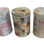 Pote Lata De Alumínio Café  Açucar E Chá Kit 3 Peças- Fl