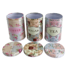 Pote Lata De Alumínio Café  Açucar E Chá Kit 3 Peças- Fl