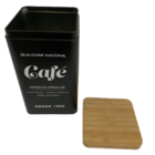 Pote Lata De Café E Açucar Quadrado Kit 2 Peças