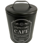 Pote Lata De Café E Açucar Redonda Com Alça Kit 2 Peças