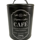 Pote Lata De Café E Açucar Redonda Com Alça Kit 2 Peças