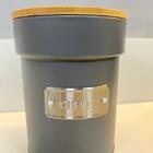 Pote Lata Metal Porta Cafe Coffee Matte Chumbo 1000 Ml