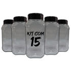 Pote Mantimentos Kit 15 Potes+15 Etiquetas Adesivas Cf800