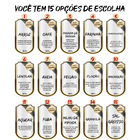 Pote Mantimentos Kit 15 Potes+15 Etiquetas Adesivas Cf800