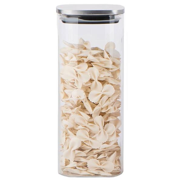 Pote Mantimentos Quadrado Home&co Com Tampa Inox Borossilicat