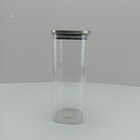 Pote Mantimentos Quadrado Home&co Com Tampa Inox Borossilicat