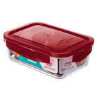 Pote Marmita de Vidro Retangular 800ml Sanremo com Tampa Herm